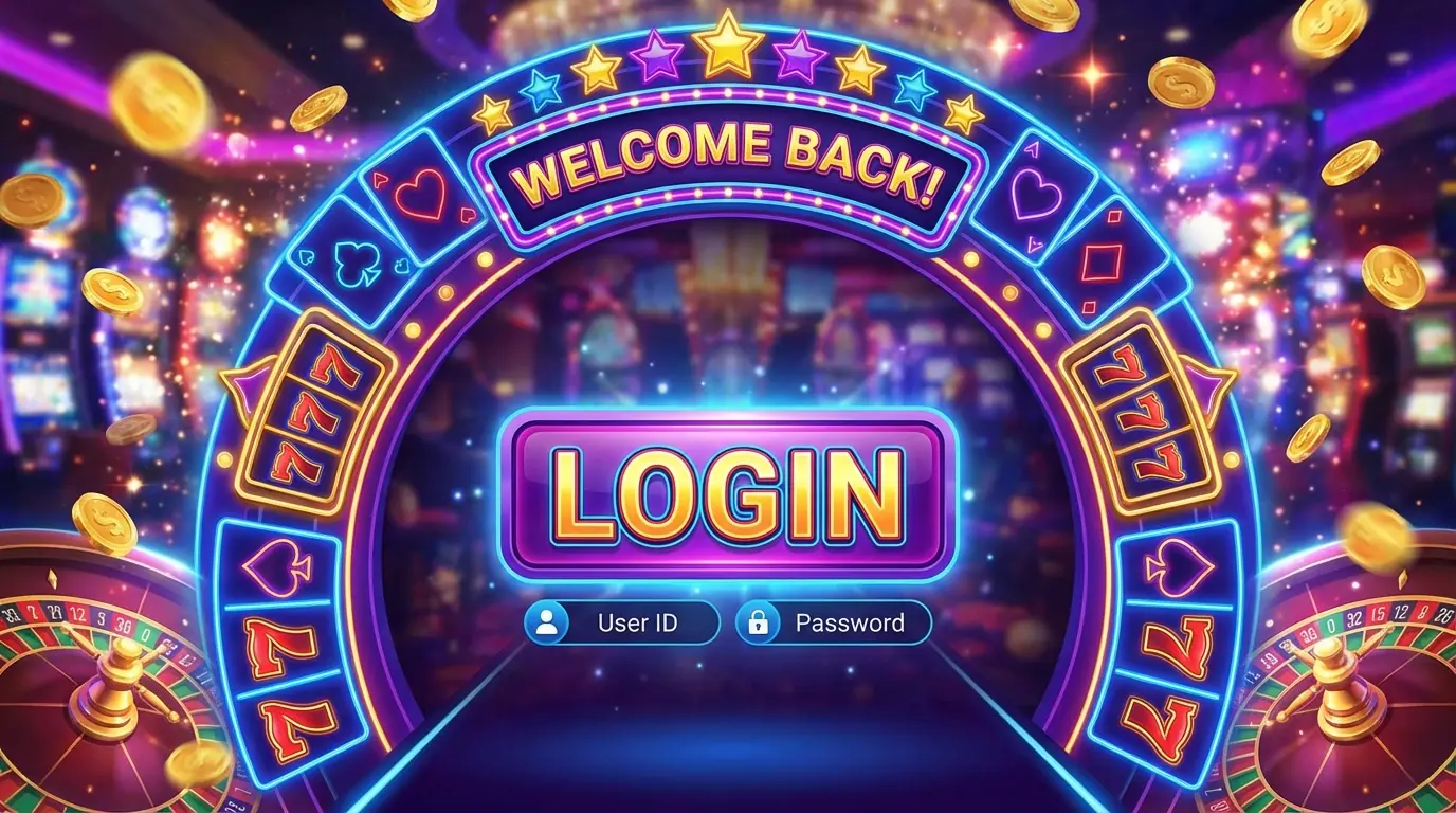 Luxury casino sign in
